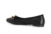 BALLERINA IN PELLE LAMINATA CON CATENA