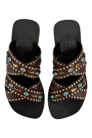 NANNI MILANO Sandali Marrone da donna