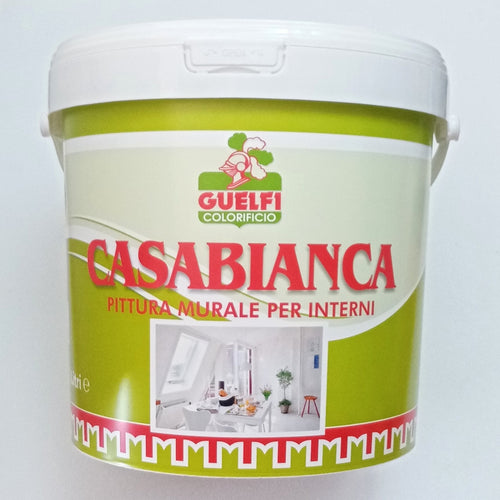 Colorificio Guelfi Casabianca 5lt pittura bianca semi lavabile per interni