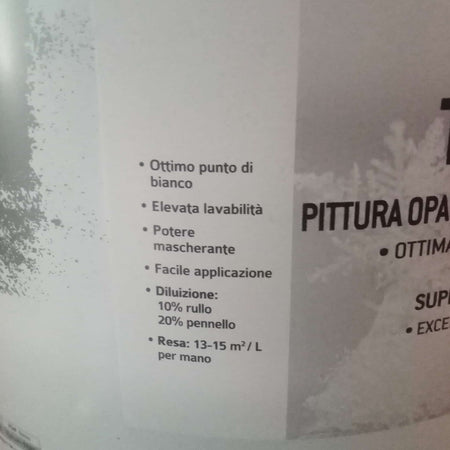 Tixe TIXEMAT 14lt idro pittura bianca opaca riempitiva supercoprente per interni