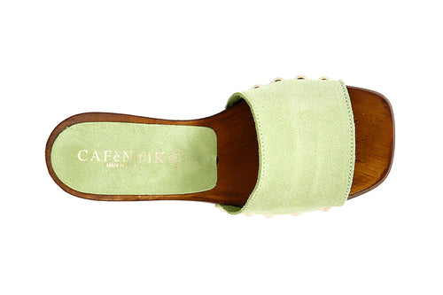 ZOCCOLO CON FASCIA IN PELLE SCAMOSCIATA