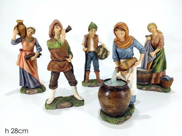 Personaggi Natalizi 28cm 5 Assortimenti