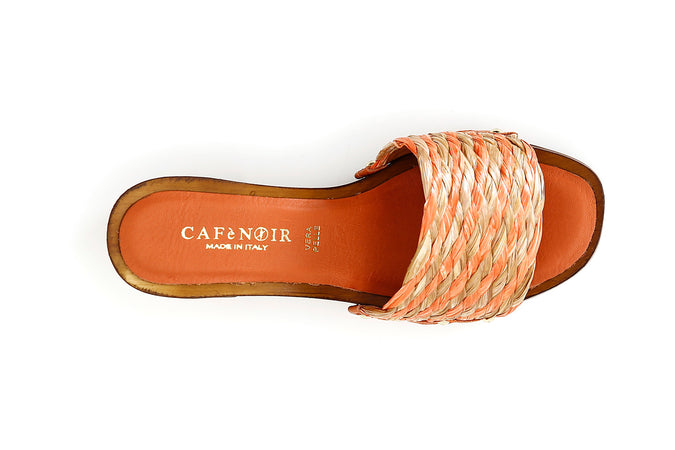 CIABATTA IN RAFFIA E PELLE