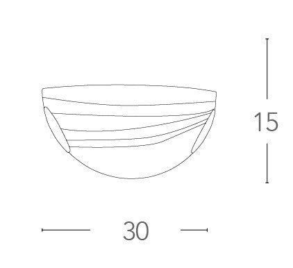 Applique Vetro decoro Fasce Satinato Lampada da Parete Classica E27