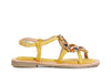 SANDALO IN PELLE SCAMOSCIATA CON ACCESSORIO GIOIELLO