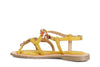 SANDALO IN PELLE SCAMOSCIATA CON ACCESSORIO GIOIELLO