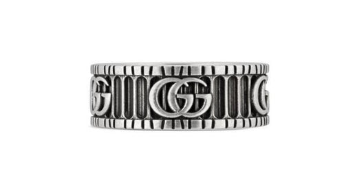 Gucci Anello con Doppia GG in argento