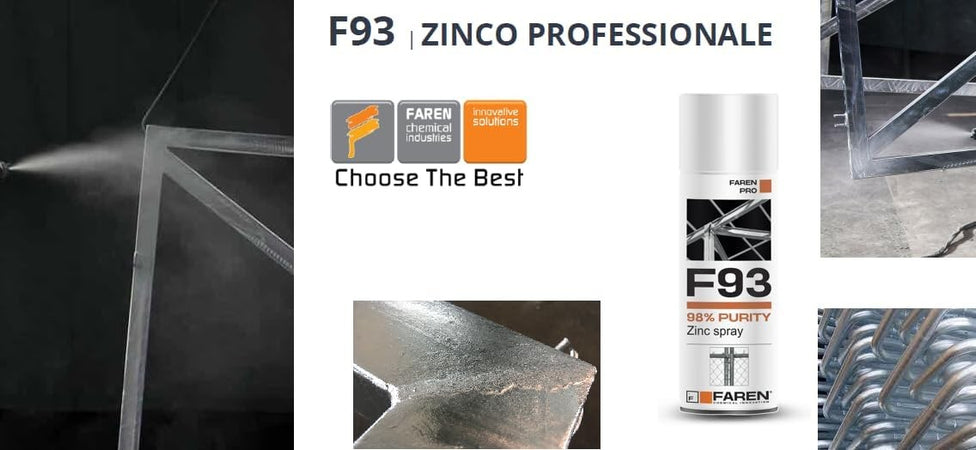 Faren F93 400ml zinco spray protezione alla corrisione e alle ossidazioni purezza 98%