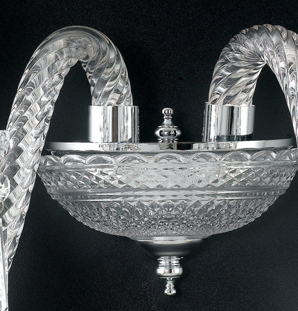 I-LOUVRE/AP2 - Applique Cristallo Decorato Lampada da Parete Classica E14