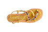 SANDALO IN PELLE SCAMOSCIATA CON ACCESSORIO GIOIELLO