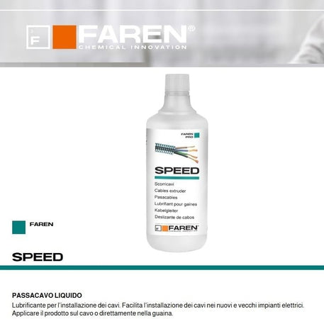 Faren Speed 1lt scorricavo lubrificante liquido per l'installazione dei cavi