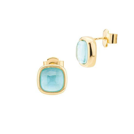 Boccadamo - Orecchini placcati oro giallo con cristallo piccolo acquamarina