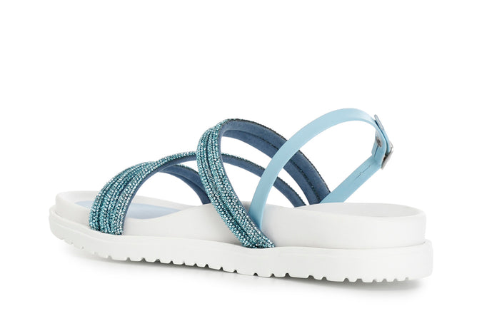 SANDALO FASCE CON STRASS