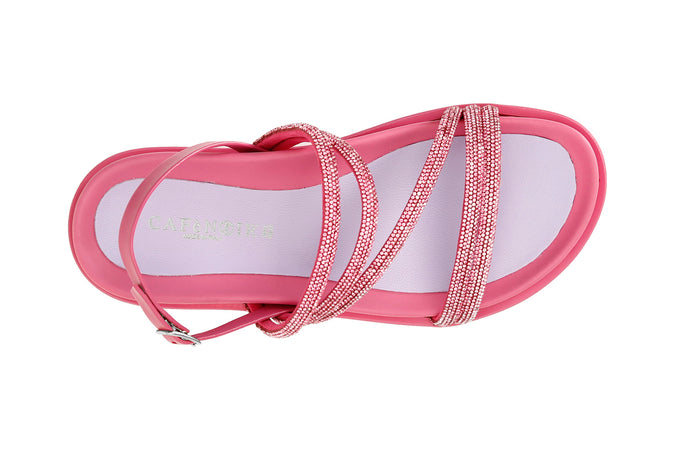 SANDALO FASCE CON STRASS