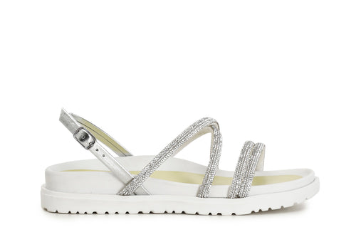 SANDALO DUE FASCE PIU' INCROCIO STRASS