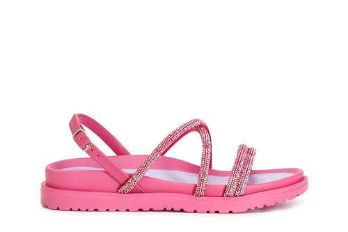 SANDALO DUE FASCE PIU' INCROCIO STRASS