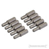 Punte in acciaio cromo vanadio con codolo esagonale 1/4 a taglio - PH - PZ - esagonale - T Silverline