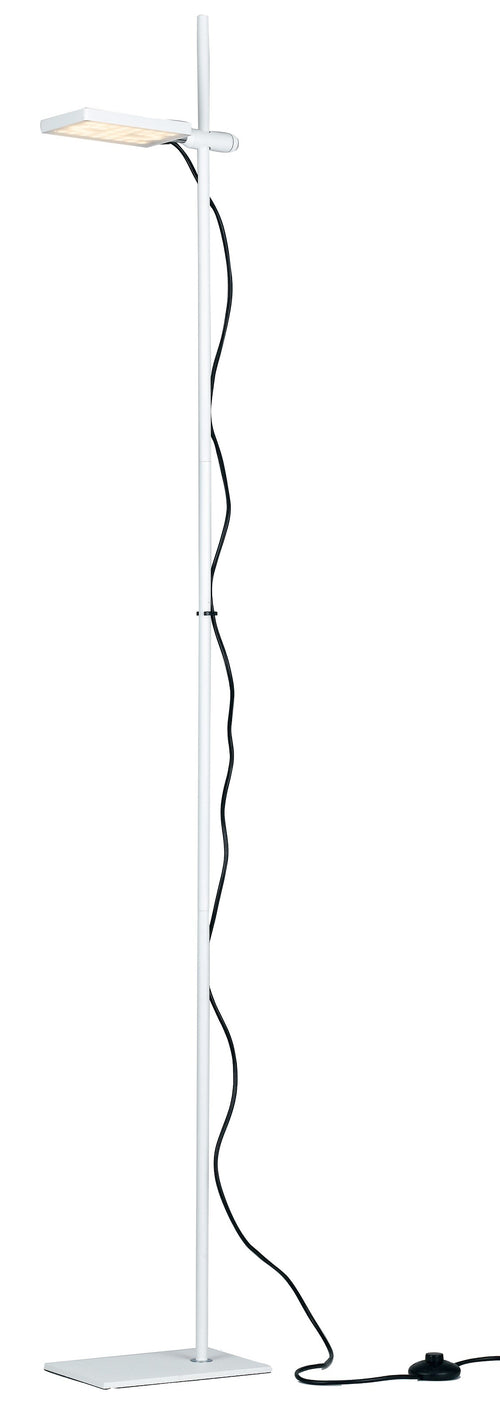 Piantana lampada da terra 17W a led orientabile bianca FOLIO