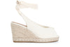 SCARPE APERTE IN CANVAS SU ZEPPA CORDA