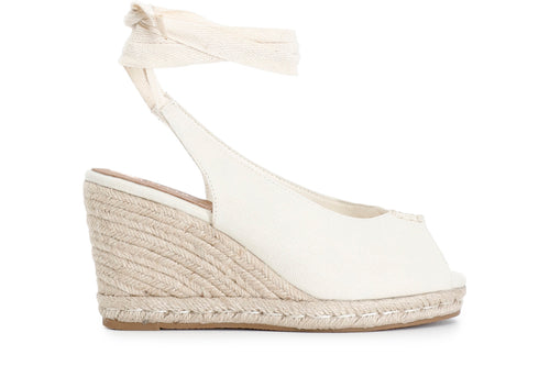 SCARPE APERTE IN CANVAS SU ZEPPA CORDA
