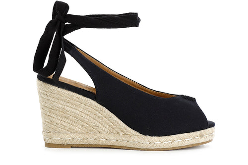 SCARPE APERTE IN CANVAS SU ZEPPA CORDA