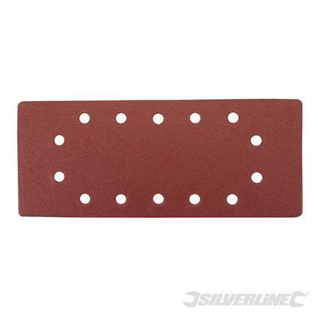 Fogli di levigatura 1/2 a fissaggio strappo pre-forati in ossido di alluminio varie grane Silverline