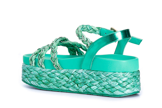 SANDALO GILDA 3 FASCE CON STRASS