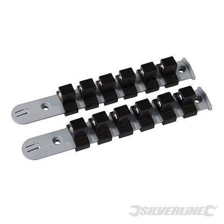 Set di supporti plastica per bussole a parete Silverline ordine posizione 2pz Silverline