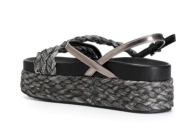 SANDALO ASIMMETRICO CON STRASS