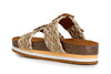 CIABATTA DOPPIA FIBBIA IN RAFFIA INTRECCIATA