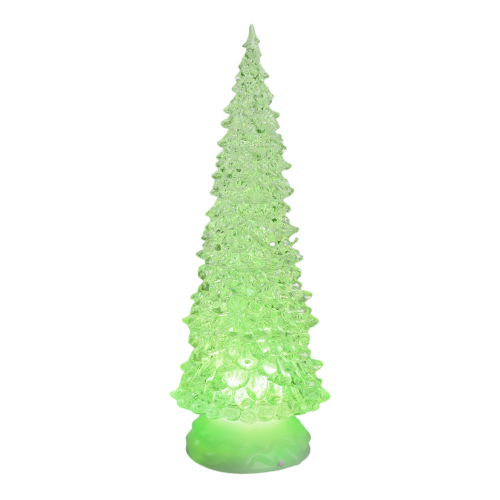 Albero natale luminoso glitter led natalizio con batteria per decorazioni natalizie h 32 cm