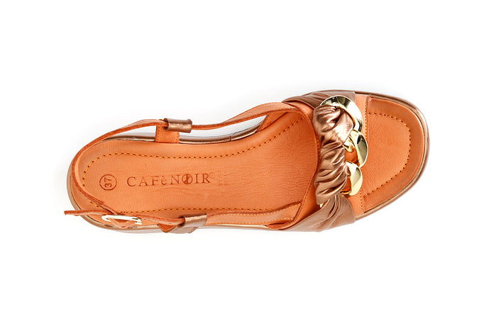 SANDALO IN PELLE CON CATENA
