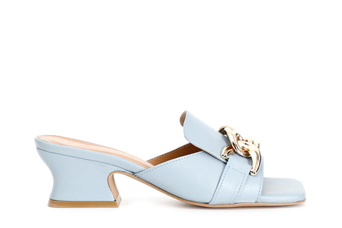 CIABATTA IN PELLE CON CATENA