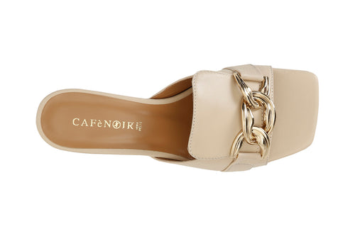 CIABATTA IN PELLE CON CATENA