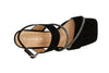 SANDALO 2 FASCE IN PELLE SCAMOSCIATA CON STRASS