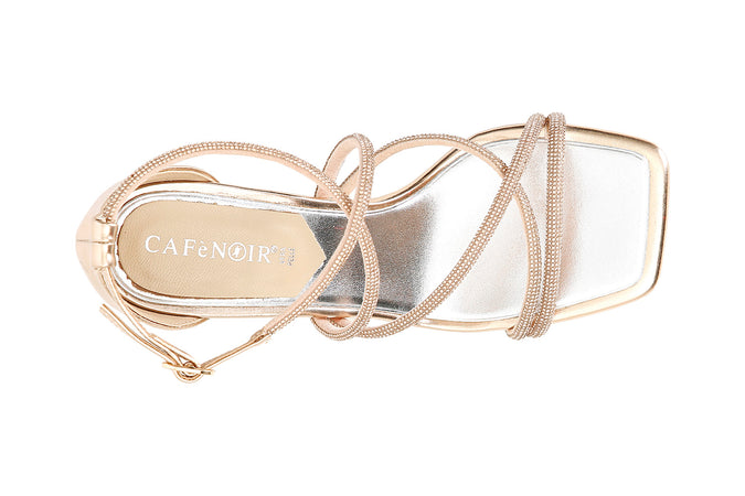 SANDALO DOPPIO INCROCIO CON STRASS