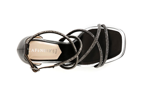 SANDALO DOPPIO INCROCIO CON STRASS