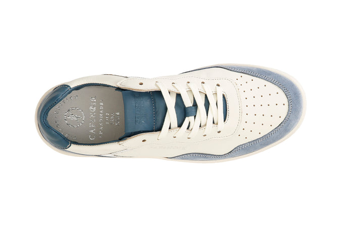 SCARPA IN PELLE E PELLE SCAMOSCIATA ALLACCIATA MULTICOLOR