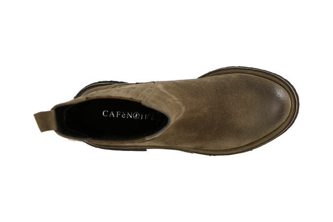 TRONCHETTO IN PELLE SCAMOSCIATA CON ELASTICO