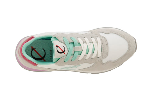 SNEAKERS IN PELLE SCAMOSCIATA E TESSUTO