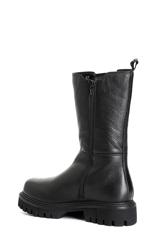 STIVALETTO 3/4 IN PELLE CON ELASTICO