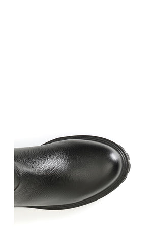 STIVALETTO 3/4 IN PELLE CON ELASTICO