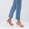PANTALONE BOOT CUT CON RICAMO AL FONDO