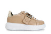 SNEAKERS IN PELLE CON FASCIA CAVALLINO