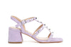 SANDALO IN PELLE SCAMOSCIATA CON BORCHIE