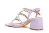 SANDALO IN PELLE SCAMOSCIATA CON BORCHIE