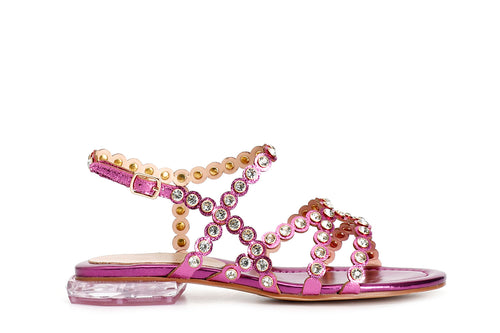 SANDALO ASIMMETRICO CON STRASS