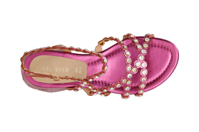 SANDALO ASIMMETRICO CON STRASS