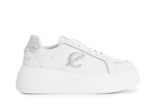 SNEAKERS CON RIPORTI GLITTER E LOGO RICAMATO