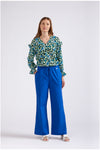 PANTALONE VITA ELASTICATA  IN POPELINE